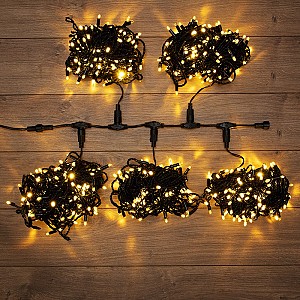 Гирлянда LED ClipLight 24V, 5 нитей по 20 метров, цвет диодов ТЕПЛЫЙ БЕЛЫЙ, Flashing (белый)