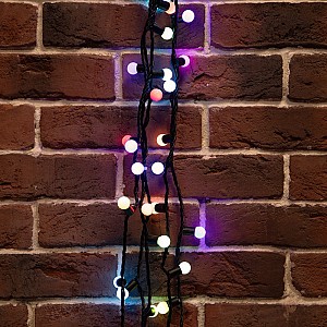 Гирлянда светодиодная Мультишарики Ø17,5мм 10м 100 LED RGB черный ПВХ IP65 быстрая смена цвета 230В нужен блок 303-500 NEON-NIGHT