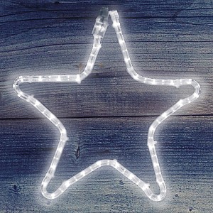 Светодиодная фигура из дюралайта Звездочка 30x28см ТЕПЛЫЙ БЕЛЫЙ NEON-NIGHT