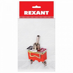 Тумблер 250В 15А (2c) вкл-выкл однополюсный (KN-101) REXANT (в упак. 1шт.)