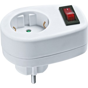 Переходник Navigator 94 669 NAD-1E-CS-WH 1гн. с выкл.