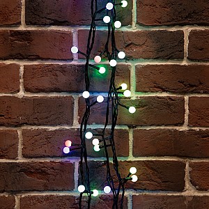 Гирлянда светодиодная Мультишарики Ø13мм 20м 200 LED RGB черный ПВХ IP65 быстрая смена цвета 230В нужен блок 303-500 NEON-NIGHT
