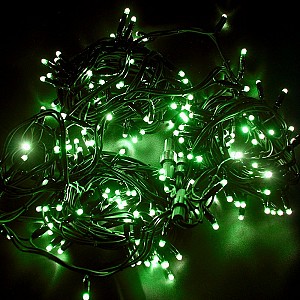 Гирлянда светодиодная Нить 20м 200 LED ЗЕЛЕНЫЙ черный каучук IP67 постоянное свечение 230В соединяется нужен блок 315-000 NEON-NIGHT