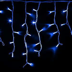Гирлянда светодиодная Бахрома (Айсикл) 4,0х0,6м 128 LED СИНИЙ белый каучук 3,3мм IP67 постоянное свечение 230В нужен блок 315-001 NEON-NIGHT