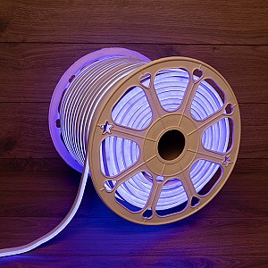 Гибкий неон 8х16мм двухсторонний 120 LED/м СИНИЙ 230В бухта 100м (с комплектом подключения) NEON-NIGHT