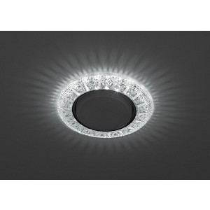 DK LD22 SL/WH  Светильник встраиваемый cо светодиодной подсветкой ЭРА DK LD22 SL/WH под лампу GX53 прозрачный
