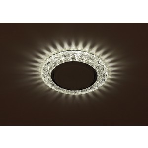 DK LD24 SL/WH Светильник встраиваемый cо светодиодной подсветкой ЭРА DK LD24 SL/WH под лампу GX53 прозрачный
