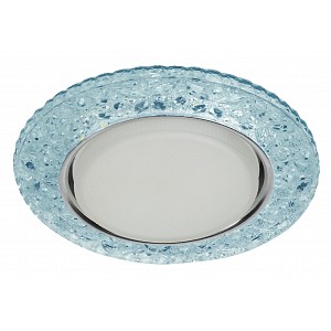 DK LD25 BL/WH Светильник встраиваемый cо светодиодной подсветкой ЭРА DK LD25 BL/WH под лампу GX53 голубой/белый