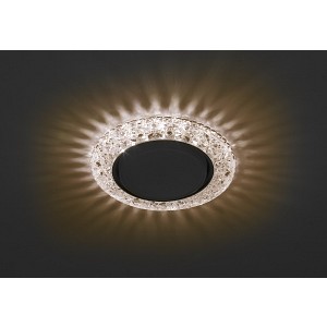 DK LD25 CHP/WH  Светильник встраиваемый cо светодиодной подсветкой ЭРА DK LD25 CHP/WH под лампу GX53 шампань