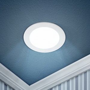 LED 1-12-6K  Светильник светодиодный встраиваемый Даунлайт ЭРА LED 1-12-6K Slim панель 12Вт 6500К круглый