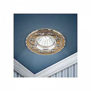 KL40 SL/GD Светильник ЭРА KL40 SL/GD ЭРА литой алюминевый MR16,12V/220V, 50W золото/серебро