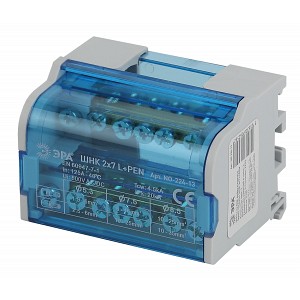 NO-224-13  Шины на DIN-рейку ЭРА NO-224-13 в корпусе кросс-модуль ШНК 2х7 L+PEN