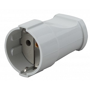 Rx2-W Розетка ЭРА Rx2-W кабельная с заземлением прямая 16A белая