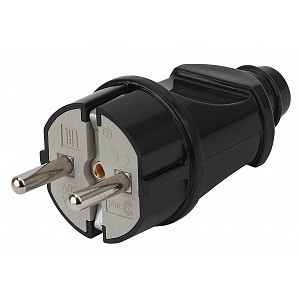 Vx2-B Вилка ЭРА Vx2-B с заземлением прямая 16A черная