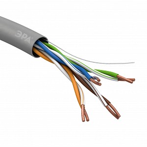 U-4-PVC  Кабель витая пара ЭРА U/UTP 4x2x24 AWG Cat5e CU PVC 305м