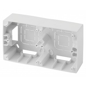 12-6102-01 12-6102-01 ЭРА Коробка наклад. монтажа 2 поста, Эра12, белый