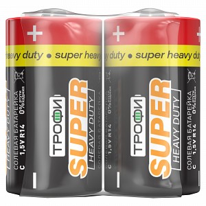 Батарейки Трофи R14-2S SUPER HEAVY DUTY Zinc