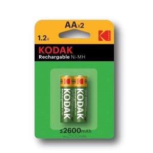 30955080-RU1  Аккумуляторы NiMH (никель-металлгидридные) Kodak HR6-2BL 2600mAh [KAAHR-2/2600mAh]
