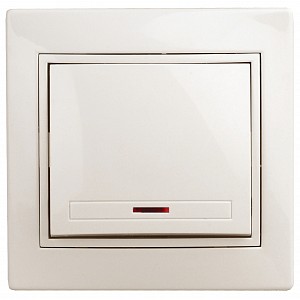 1-102-02 1-102-02 Intro Выключатель с подсветкой, 10А-250В, IP20, СУ, Plano, сл.кость