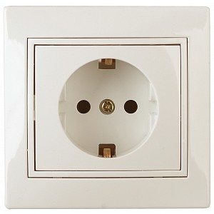1-206-02 1-206-02 Intro Розетка 2P+E Schuko со шторками, 16А-250В, IP20, СУ, Plano, сл.кость