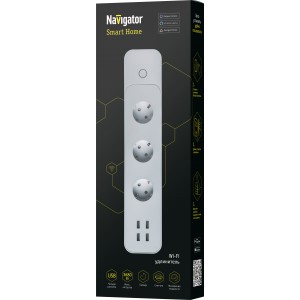 Удлинитель Navigator 14 557 NSH-PE-01-WiFi