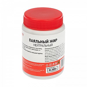 Флюс для пайки, паяльный жир НЕЙТРАЛЬНЫЙ, 100мл, банка REXANT