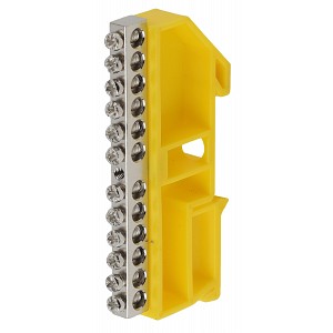 NO-222-93-1 Шина ЭРА NO-222-93-1 PE земля на DIN-изоляторе ШНИ-6х9-12 никелированная Д-Желтый