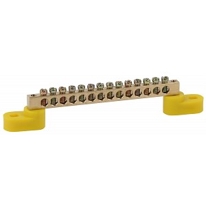 NO-222-112-1 Шина ЭРА NO-222-112-1 PE земля на двух угловых изоляторах ШНИ-6х9-14-У2-Желтый