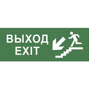 INFO-DBA-013  Самоклеящаяся этикетка ЭРА INFO-DBA-013 200х60мм  Выход/лестница вниз/фигура  DBA