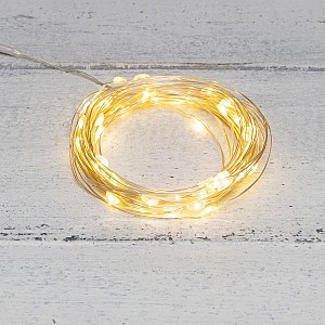 Гирлянда светодиодная Роса 10м, 100LED, ТЕПЛЫЙ БЕЛЫЙ, IP20, USB NEON-NIGHT