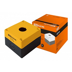 Корпус КП101 для кнопок, 1 место, желтый, IP54 TDM