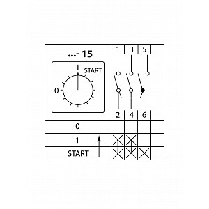 Кулачковый переключатель КПУ11-10/15 (0-1-Start) TDM