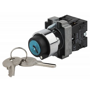 BSW80-BG-2-K02E Переключатель ЭРА BSW80-BG-2-K02E LAY5-BG45 на 2 положения с ключом без фиксации