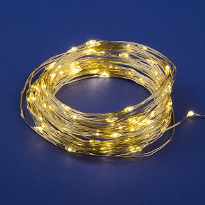 Гирлянды Uniel ULD-S1000-100/SCB/3AA WARM WHITE IP20 DEW