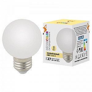Лампы светодиодные Volpe LED-G60-3W/3000K/E27/FR/С