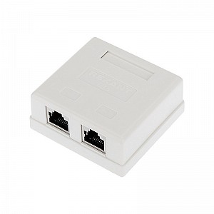 Купить Розетка компьютерная внешняя, 2-порта RJ-45 (8P8C), STP, CAT 6 REXANT Розетка компьютерная внешняя, 2-порта RJ-45 (8P8C), STP, CAT 6 REXANT