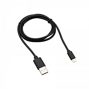 Кабель USB-A – Lightning, 2,4А, 1м, ПВХ, черный REXANT