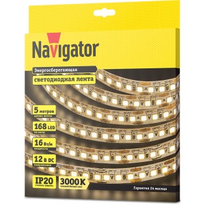 СД Лента Navigator 14 457 NLS-2835WW168-16-IP20-12V