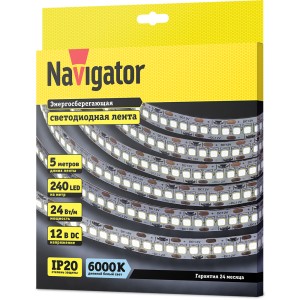 СД Лента Navigator 14 459 NLS-2835CW240-24-IP20-12V