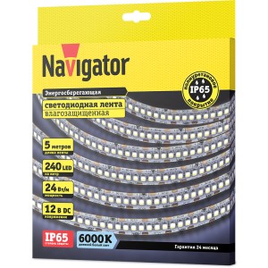 СД Лента Navigator 14 460 NLS-2835CW240-24-IP65-12V