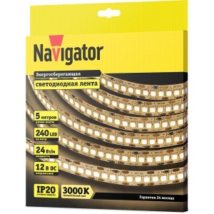 СД Лента Navigator 14 461 NLS-2835WW240-24-IP20-12V
