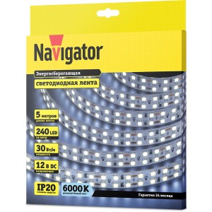 СД Лента Navigator 14 463 NLS-2835CW240-30-IP20-12V
