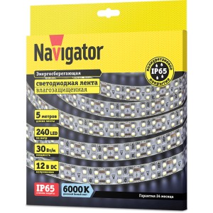СД Лента Navigator 14 464 NLS-2835CW240-30-IP65-12V