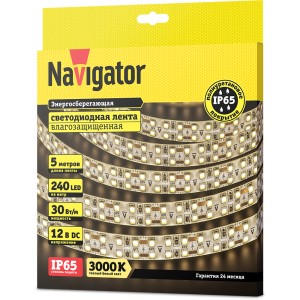 СД Лента Navigator 14 466 NLS-2835WW240-30-IP65-12V