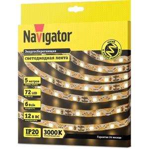СД Лента Navigator 14 471 NLS-2835WWST72-6-IP20-12V