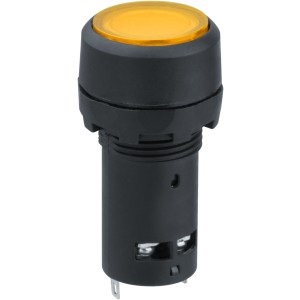 Кнопка Navigator 82 823 NBI-B-09-Y желтая с подсветкой d22мм 230В NO+NC