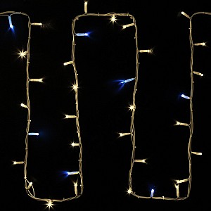 Гирлянда светодиодная Нить 20м 200 LED ТЕПЛЫЙ БЕЛЫЙ белый каучук IP67 эффект мерцания 24В соединяется NEON-NIGHT нужен транс-ор 531-100/531-311/531-312
