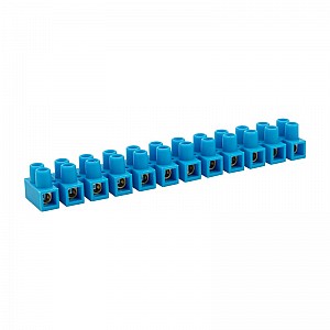 Клеммная винтовая колодка KВ-14 6-14, ток 20 A, полипропилен синий REXANT (10 шт./уп.)