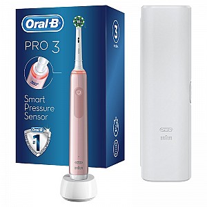 80720178  Электрическая зубная щетка ORAL-B Pro 3 /D505.513.3X Розовая 3 режима с футляром тип 3772