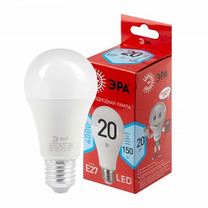 LED A65-20W-840-E27 R Лампа светодиодная ЭРА RED LINE LED A65-20W-840-E27 R 20Вт груша нейтральный белый свет Е27